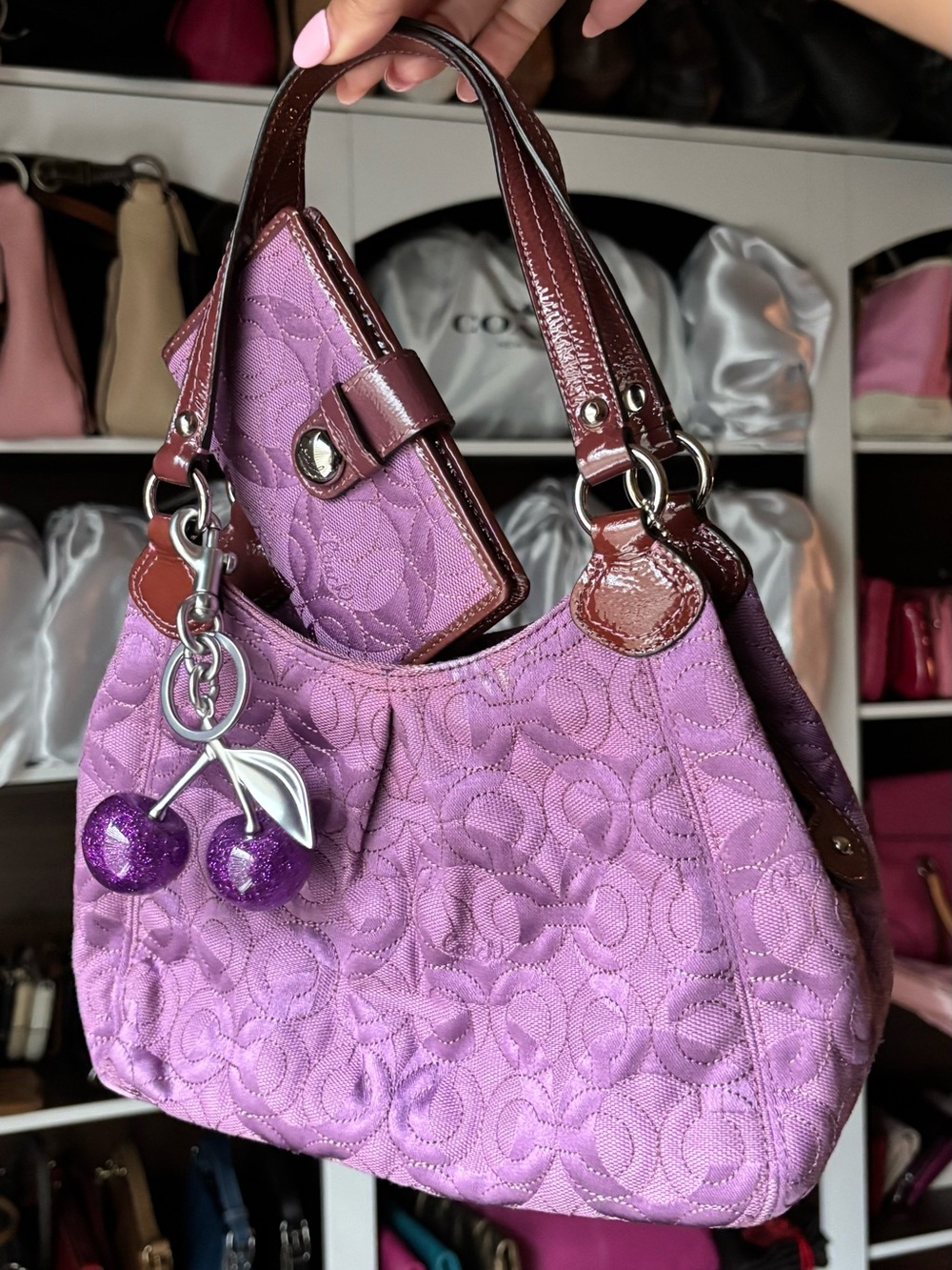 💜COACH Gramercy Op Art Bag & Wallet💜